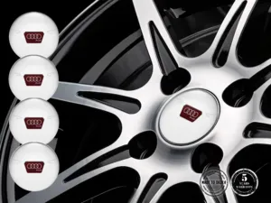 Audi Pegatinas de Rueda Estilo Emblemas de Cúpula Premium